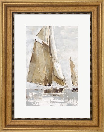 Framed Golden Sails I Print
