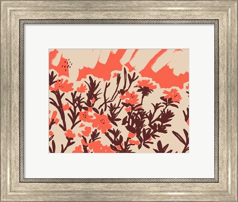 Framed Red Rhododendron I Print
