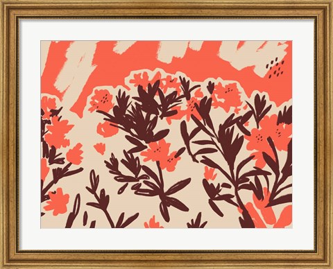 Framed Red Rhododendron II Print