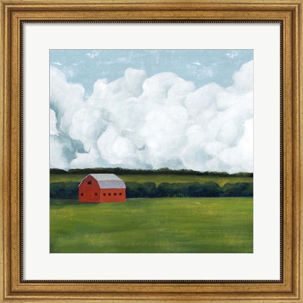 Framed Lone Barn I Print
