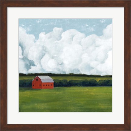 Framed Lone Barn I Print