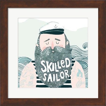 Framed Skilled Sailor I Print