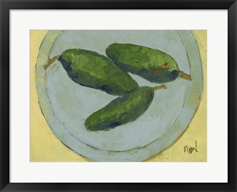 Framed Peppers on a Plate IV Print