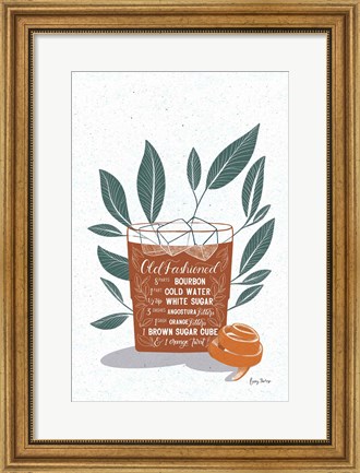 Framed Fruity Cocktails IV Rust Print