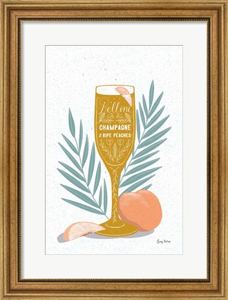 Framed Fruity Cocktails I Mustard Print