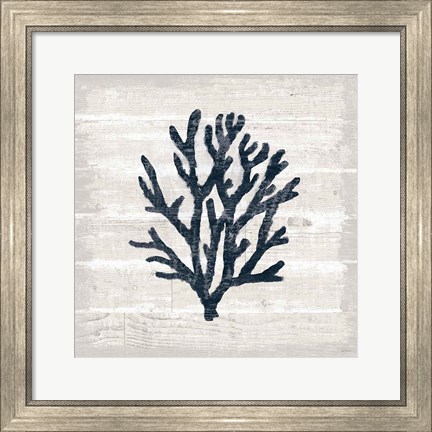 Framed Driftwood Coast VII Blue Print