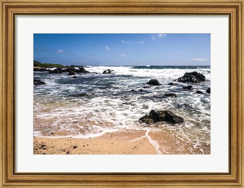 Framed Oahu Rocky Shores I Print