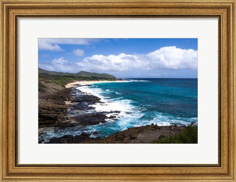Framed Oahu Rocky Shores II Print