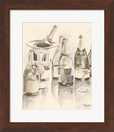 Framed Sepia Champagne Reflections II Print