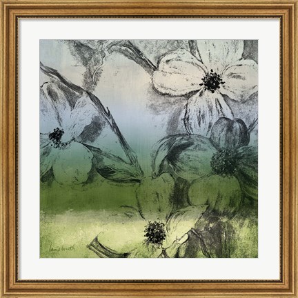 Framed Green Bella Natura I Print