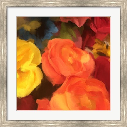 Framed Rose Blooms Print