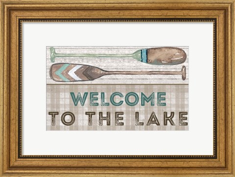 Framed Welcome to the Lake Print
