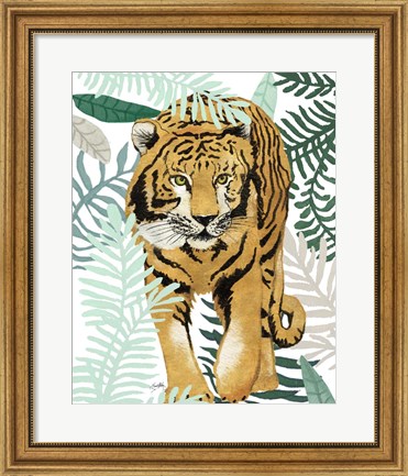 Framed Jungle Tiger I Print