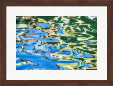 Framed Painterly Reflection in Water Print