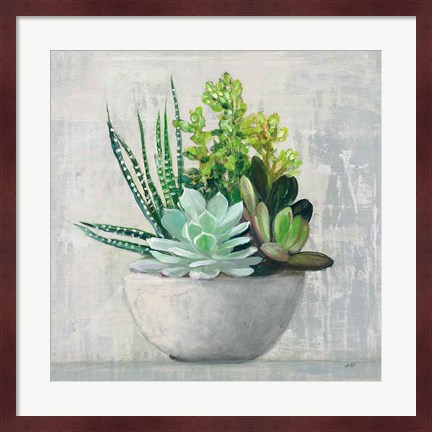 Framed Succulent Still Life II Print