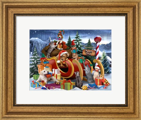 Framed Opening Presents Print