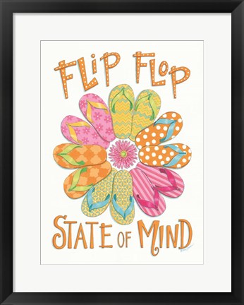 Framed Flip Flop State of Mind Print