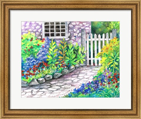 Framed Garden Gate Print