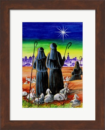 Framed While Shepherds Watch Print