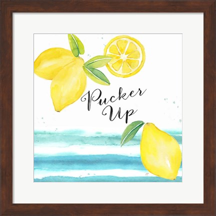 Framed Fresh Fruit Sentiment IV-Lemon Print
