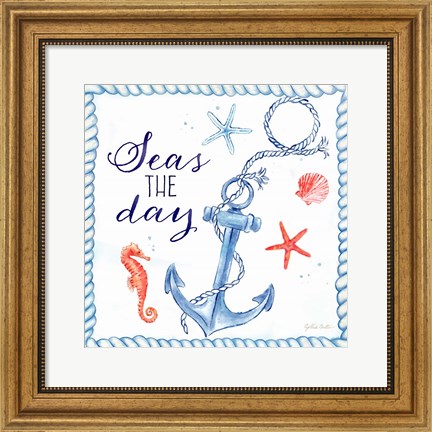 Framed Nautical Sea Life III-Anchor Print