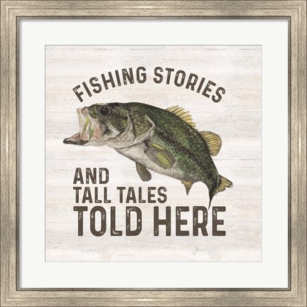 Framed Less Talk More Fishing I-Tall Tales Print