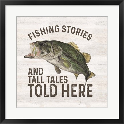Framed Less Talk More Fishing I-Tall Tales Print