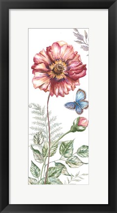 Framed Wildflower Stem panel II Print