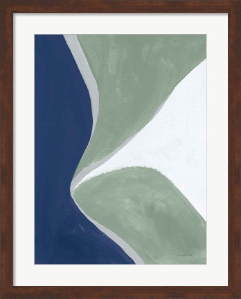 Framed Blue Green Abstract III Print