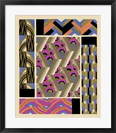 Framed Art Deco Designs III Print