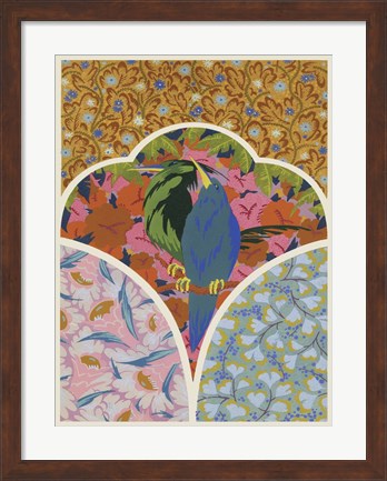 Framed Art Deco Florals IV Print