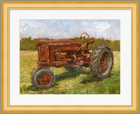 Framed Rustic Tractors II Print