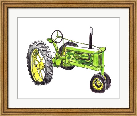 Framed Tractor Study I Print