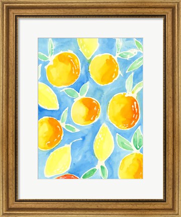 Framed Summer Citrus I Print
