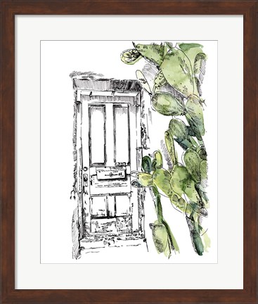 Framed Cactus Door IV Print
