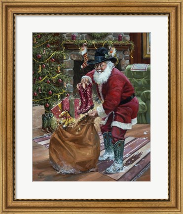 Framed New Boots for Christmas Print