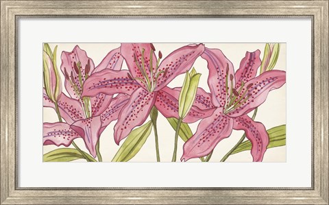 Framed Pink Lilies I Print