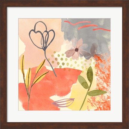 Framed Flower Shimmer III Print
