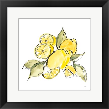 Framed Lemon Still Life III Print