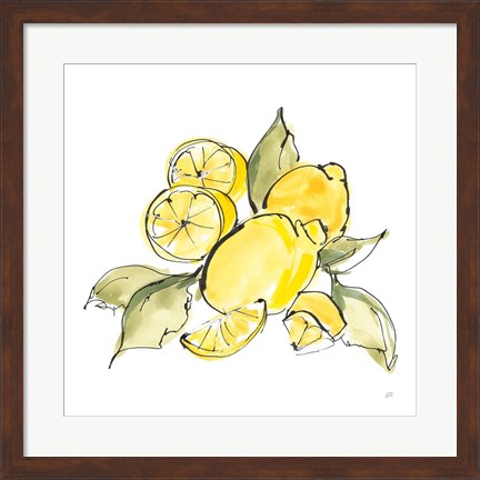 Framed Lemon Still Life III Print