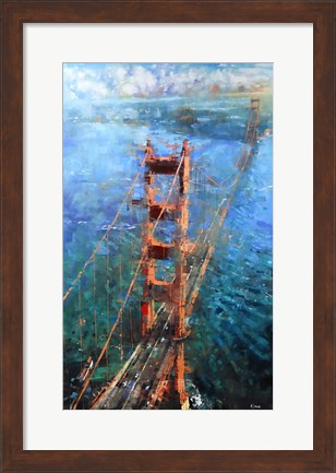 Framed Golden Gate Sun Print
