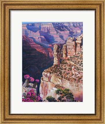 Framed Purple And Gold Print