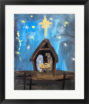 Framed Nativity I Print