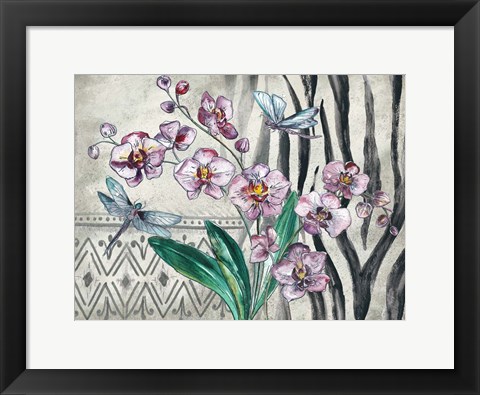Framed Boho Orchid landscape Print