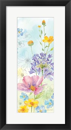 Framed Wildflower Mix Vertical II Print