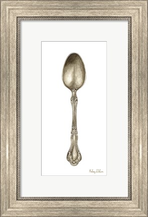 Framed Vintage Tableware III-Spoon Print
