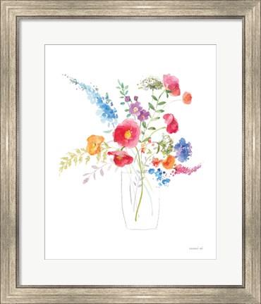 Framed Semi Abstract Floral II Print