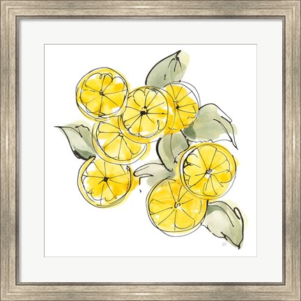 Framed Cut Lemons I Print