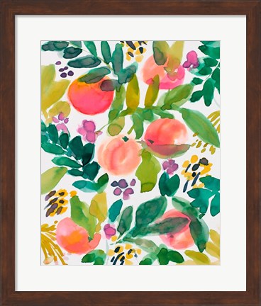 Framed Garden Peaches Print
