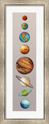 Framed Planets Print